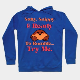 “Salty, Snippy, & Ready To Rumble” Chibi Crabby Crab Hoodie